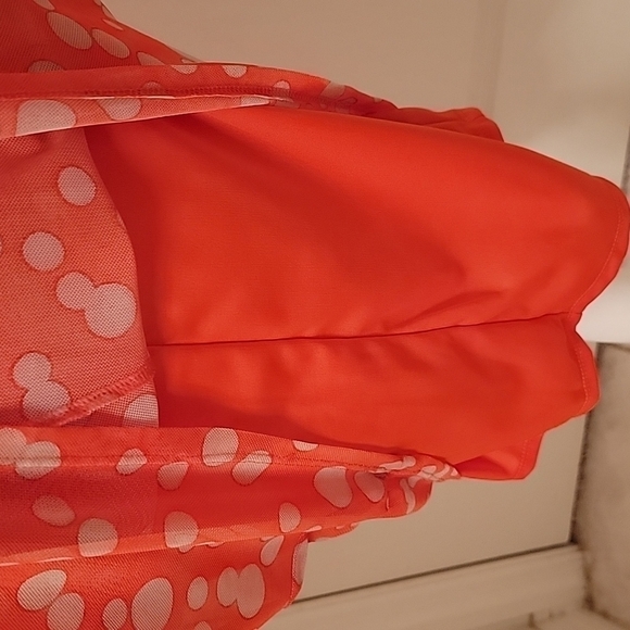I le size 6 Orange with White Polkadot Dress - Picture 7 of 10